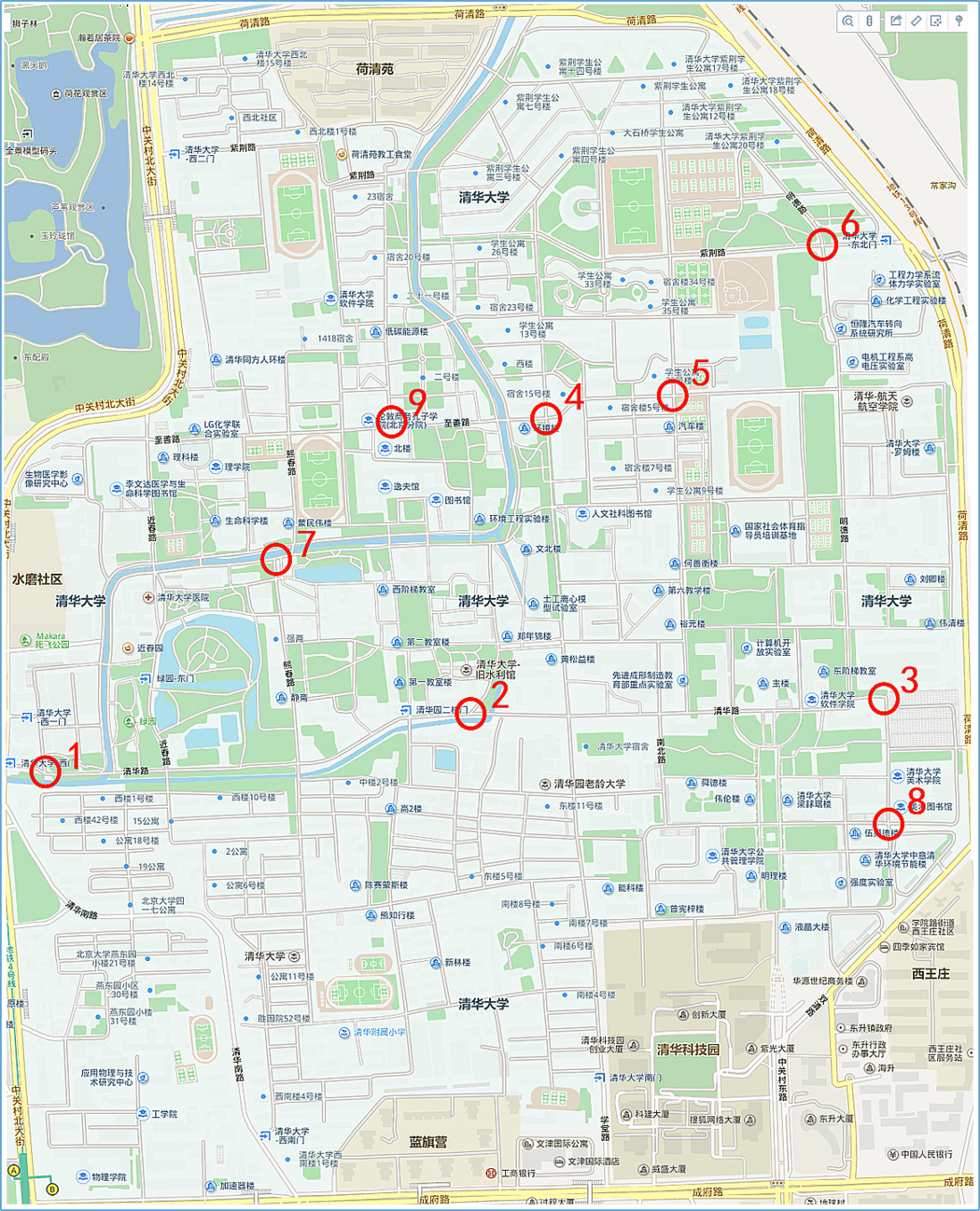 清华大学地图电子版图片